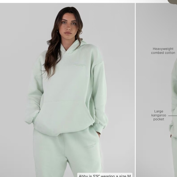 Comfrt Mint Pastel Hoodie Sweatshirt - Picture 2 of 6